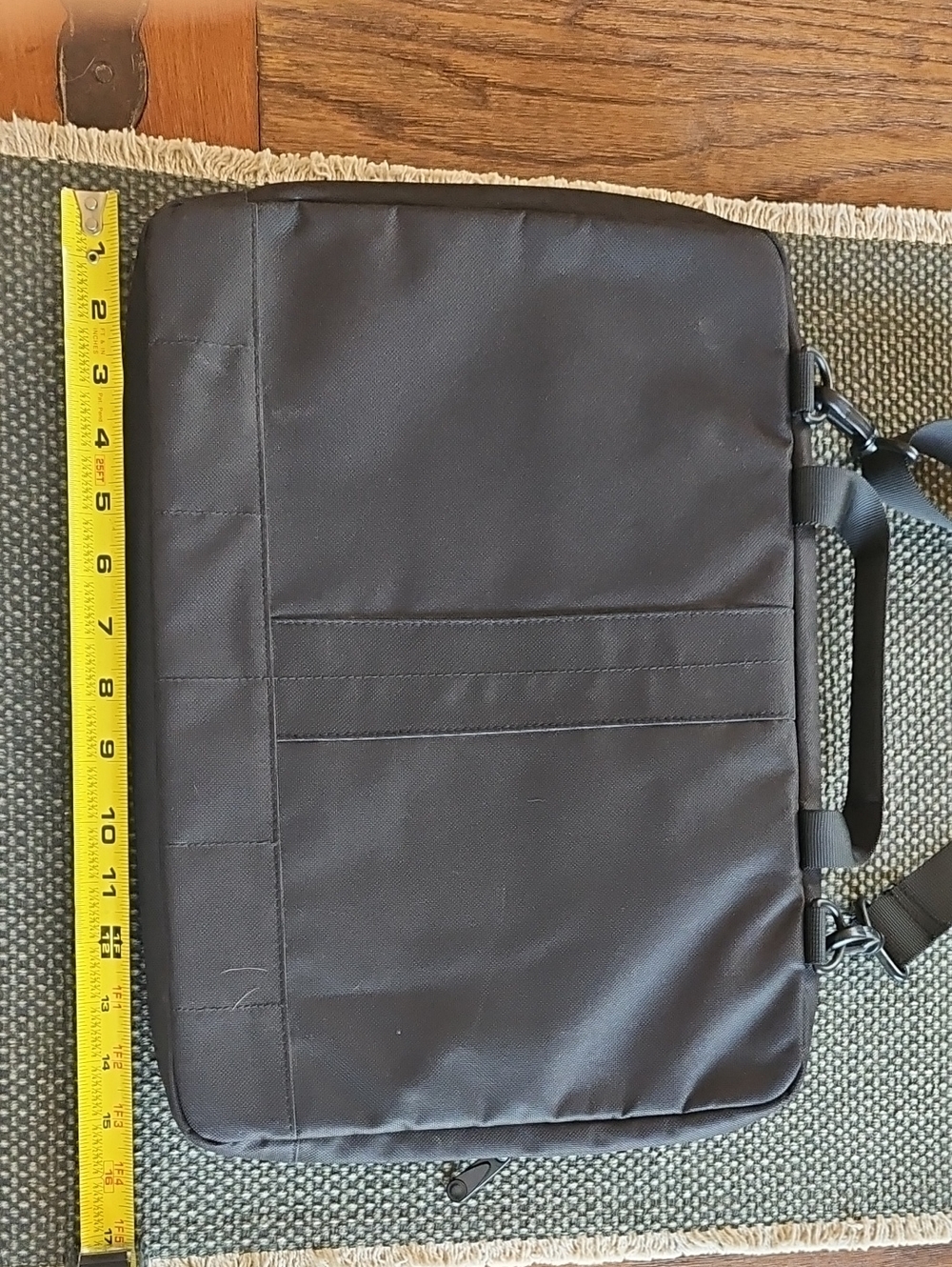 Men's Black Laptop Briefcase Shoulder Bag - Picture 2 of 5